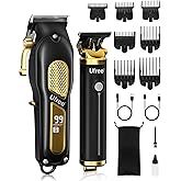 Ufree Professional Cordless Clippers and Trimmers Set for Men for Hair Cutting, Beard Trimmer, Barber Clippers, Rechargeable Electric Shaver, Gifts for Men