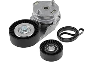 PARSKILO 1 Set Drive Belt Tensioner Kit for Jeep Wrangler 2007 2008 2009 2010 2011 3.8L V6 Serpentine Belt Drive Kit with Ten