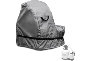 okcool Sand Filter Pump Cover,Waterproof Anti-UV Pool Pump Sand Filter Winter Cover,Fits Most Brands Sand Filter on Market(Grey)