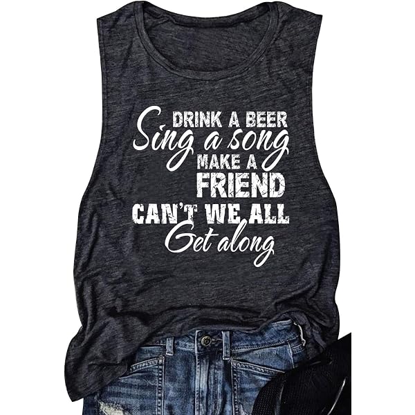 Women's Vintage Country Music Tank Top - Blame It On My Roots Graphic, American Flag Print