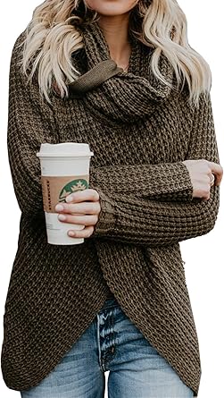asymmetrical wrap sweater