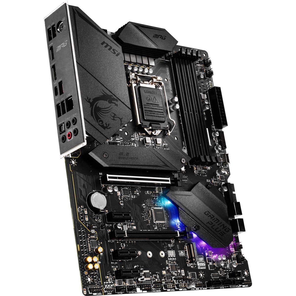 MSI MPG Z490 Gaming Plus Gaming Motherboard (ATX, 10th Gen Intel Core, LGA 1200 Socket, DDR4, CF, Dual M.2 Slots, USB 3.2 Gen 2, 2.5G LAN, DP/HDMI, Mystic Light RGB)