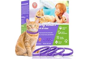AIWOJIUJIU Calming Collar for Cats | Calming Cat Collars Adjustable Soother Anxiety Relief & Stress | Comfort Cat Calm Collars Water Resistant | Pheromone Collar for Cats Rapid Effect Lasts 45 Days (Purple)