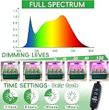 YAUNGEL Seed Trays with Grow Light 4 Pack Propagator with Timing Controller view 2