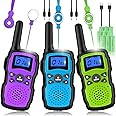 Wishouse Walkie Talkies for Kids Adult Long Range Rechargeable 3 Pack,Boy Wearable Walky Talky Set 2 Way Radio with USB Charger Battery,Camping Games Toy Birthday Xmas Gift for Girl Children Family