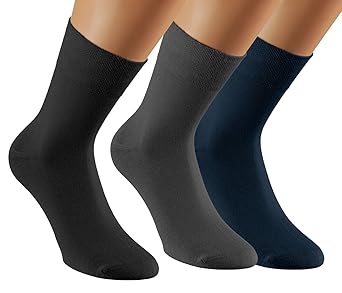 Vitasox Damen Herren Socken Bambus Uni ohne Gummi 6/12 Paar