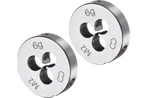 uxcell 2pcs Round Threading Die M2 x 0.4 Metric Thread Right Hand Screw Cutting Fixed Dies, Alloy Tool Steel Tapping Repair T