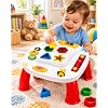 Mesinha Didática Infantil com Atividades e Som, Brinquedo Educativo com Formas de Encaixe, Engrenagens e Peças Móveis para Co