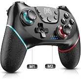 Diswoe Switch Controller, Wireless Pro Controller for Switch 2/Switch/Switch Lite/Switch OLED, Switch Remote Gamepad with Joystick, Adjustable Turbo Vibration with Programmable Function