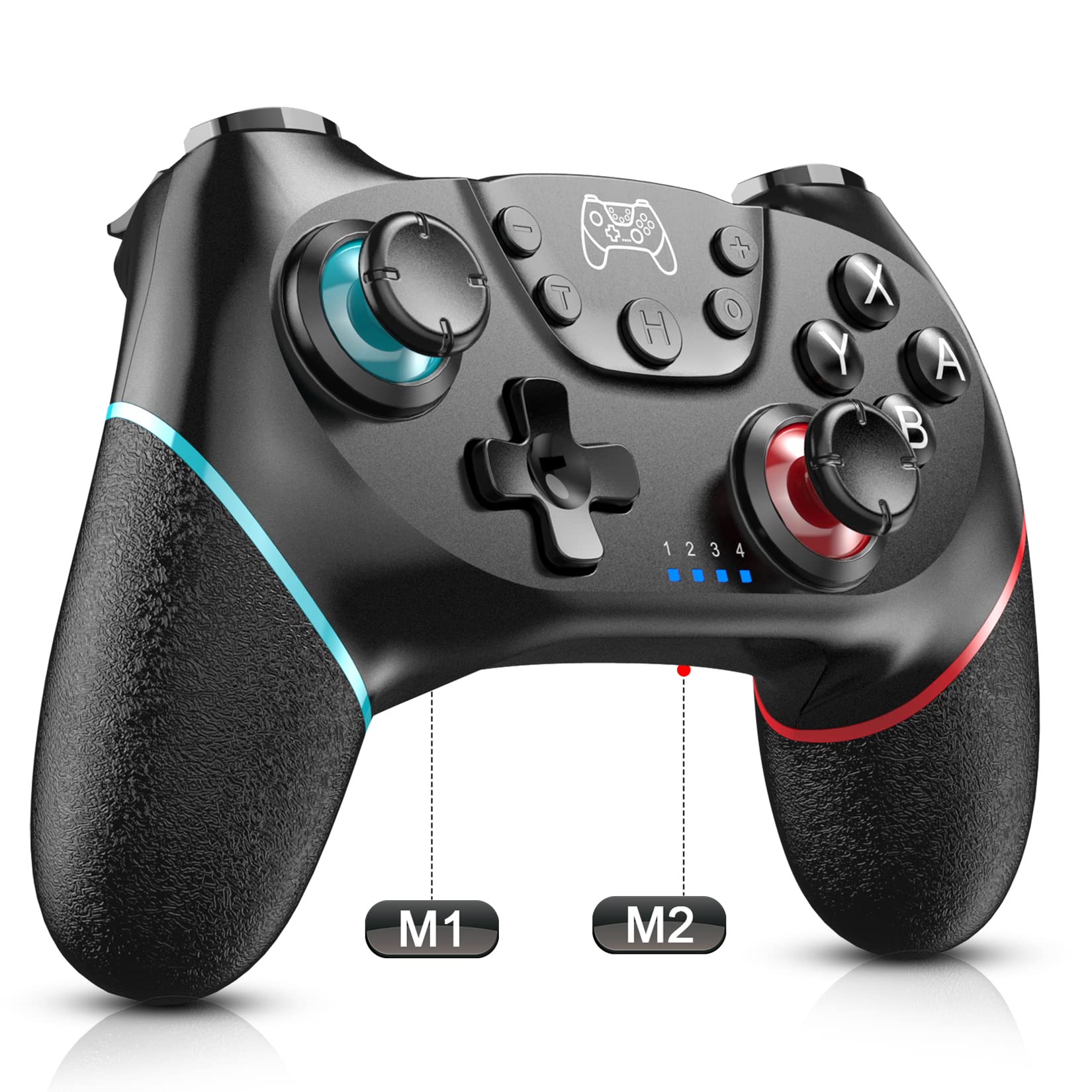 Photo 1 of Diswoe Switch Controller, Wireless Pro Controller for Switch 2/Switch/Switch Lite/Switch OLED, Switch Remote Gamepad with Joystick, Adjustable Turbo Vibration with Programmable Function