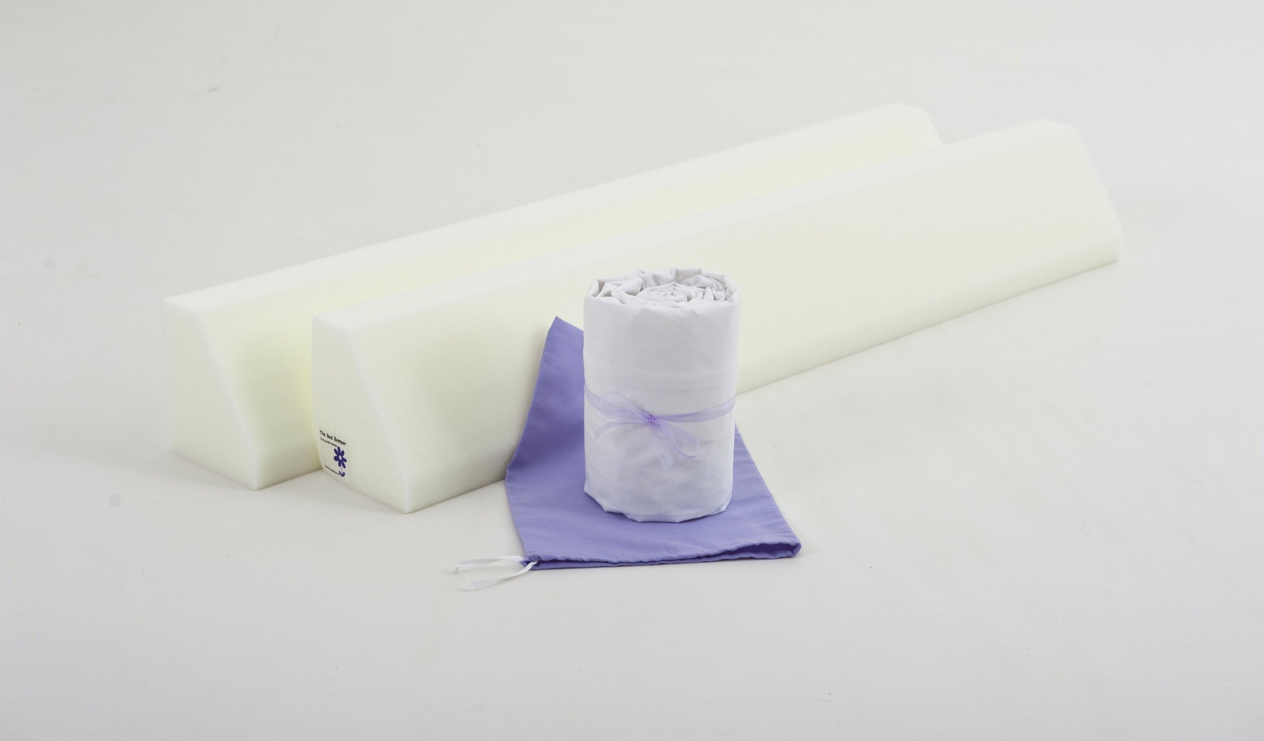 The Bed Bumper 100cm Twinpack Foam Child Bed Guard Rail + Extra Deep Fitted Sheet (With 100% Cotton Sheet)