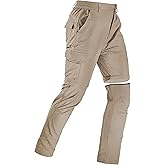 Men's Convertible Hiking Pants Zip Off Quick Dry Lightweight Safari Travel Camping Fishing Cargo Outdoor Pants