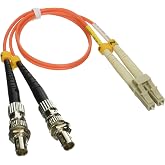 Ultra Spec Cables 1ft Fiber Optic Adapter Cable LC (Male) to ST (Female) Multimode 62.5/125 Duplex