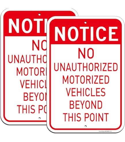 NMC TM143J Traffic Sign, Legend NO VEHICLES BEYOND Jamaica