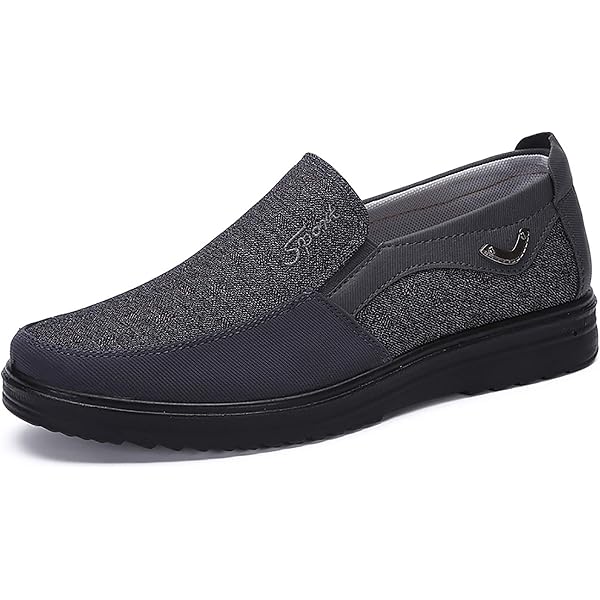 Bosswin Mens Driving Loafers Size 10 Gray Leather Slip On Shoes Comfort Travel Amazon.com | Bosswin Men main image 4