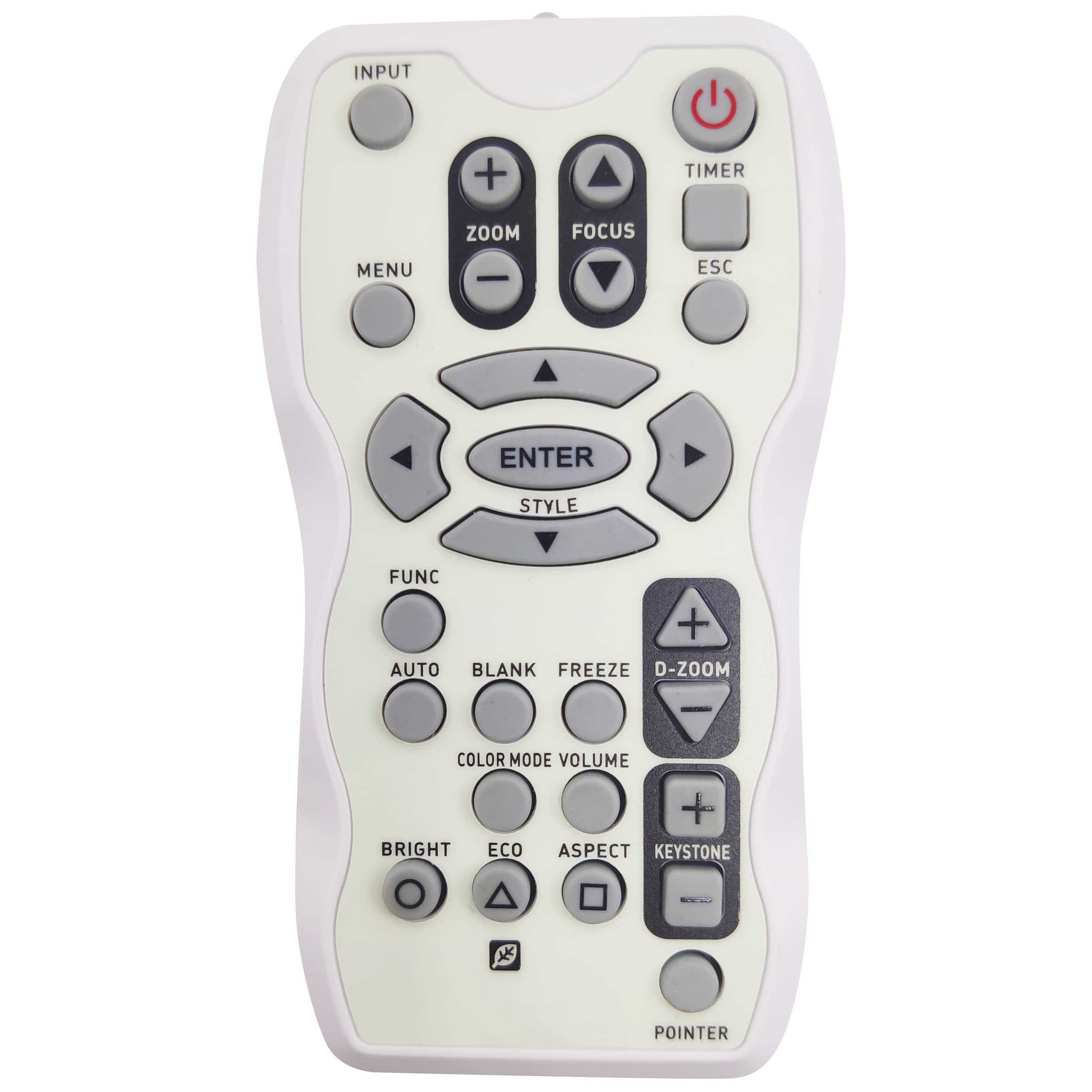 Leankle Remote Controller YT-110 for Casio Projectors XJ-A141, XJ-A146, XJ-A241, XJ-A246, XJ-A251, XJ-A256