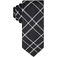 Calvin Klein Men’s Black Solid and Pattern Neckties – Standard and Extra Long Sizes
