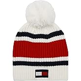Tommy Hilfiger Girls' Cuffed Hat with Pom Pom