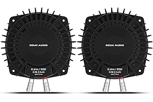 Douk Audio 2 Pack Bass Shaker Tactile Transducer with 50 Watts 6 ohms High Power for Car, Game, Chair, Seat, Subwoofer Lows (