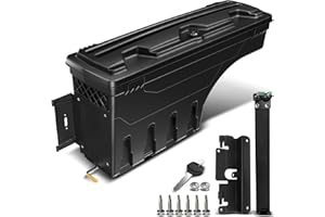 A-Premium Truck Bed Storage Tool Box Lockable Case Tool Box Compatible with Chevrolet Silverado 1500 2500 3500 GMC Sierra 150