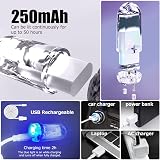 SROOS Mini LED Lantern Torch Rechargeable Waterproof EDC Keychain Light 2PCS view 6