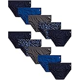 Reebok Mens Low Rise Briefs - 10 Pack Soft Mens Cotton Underwear Briefs with Supportive Contour Pouch for Everyday Wear
