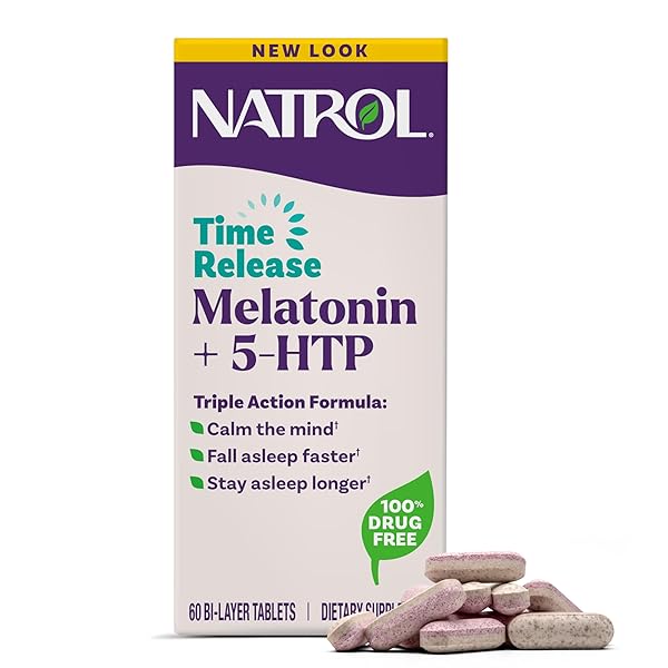 NATROL MELATONIN + 5-HTP TIME RELEASE SLEEP AID,...