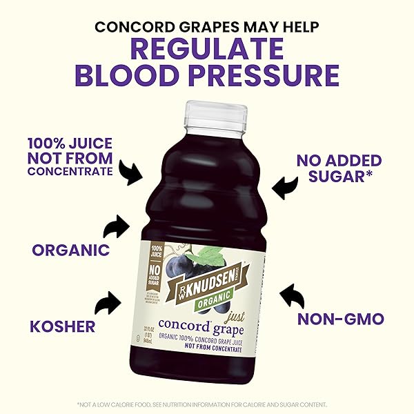 R.W. KNUDSEN ORGANIC JUST CONCORD GRAPE JUICE, 32 FL OZ (PACK OF 1)