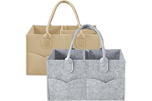 PandaEar 2 Pack Diaper Caddy Organizer – Baby Diaper Caddy for Nursery Organizers and Storage, Portable Baby Caddy Organizer 