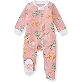 Burt's Bees Baby Girls' Organic Cotton Sleep and Play Footed Pajamas