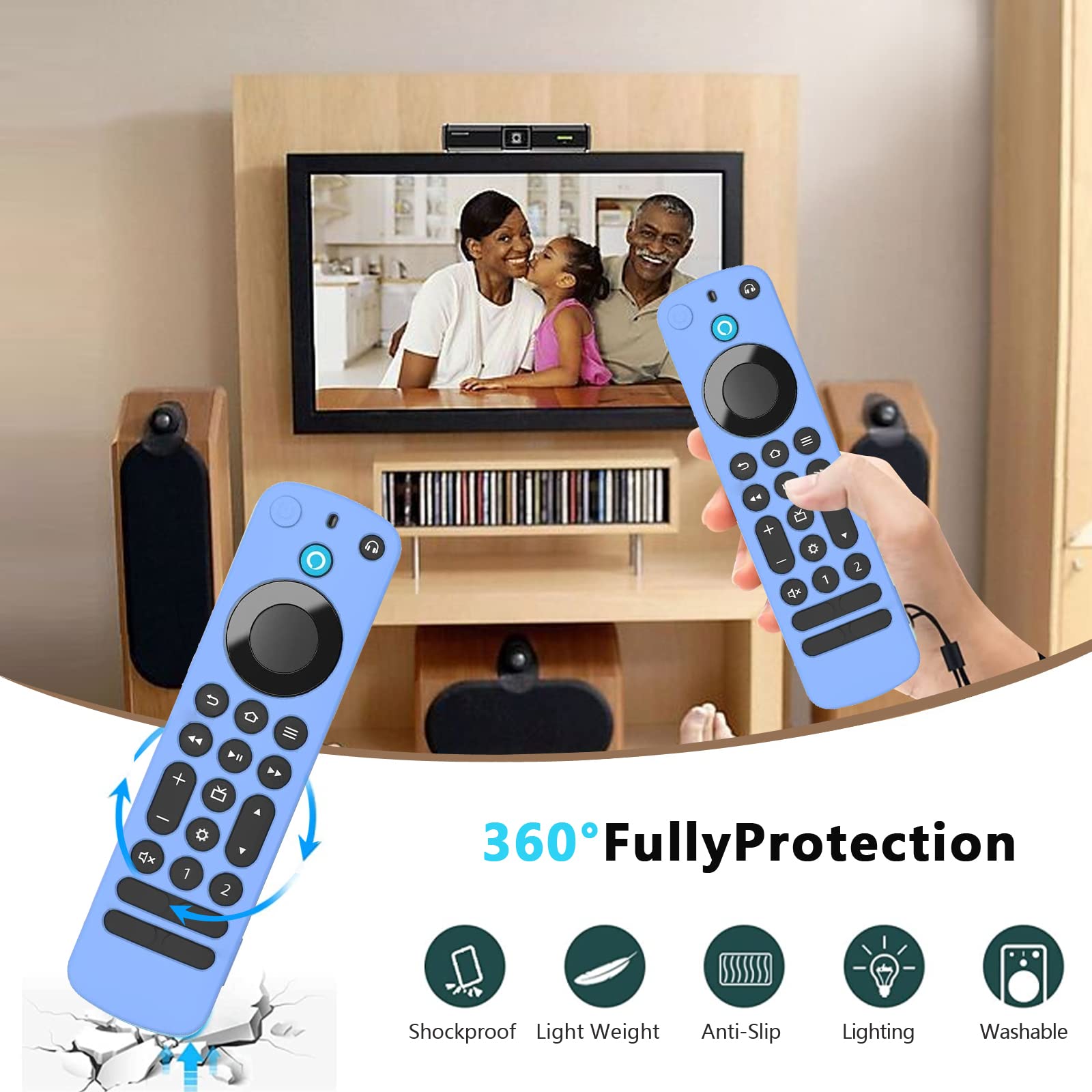 2PACK Remote Pro Cover,Remote Case fit for FireTV
