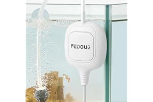 FEDOUR Mini Whisper Aquarium Air Pump, Nano Ultra Quiet Fish Tank Aerator, Fish Tank Bubbler Pump for Up to 10Gallon Betta Ta