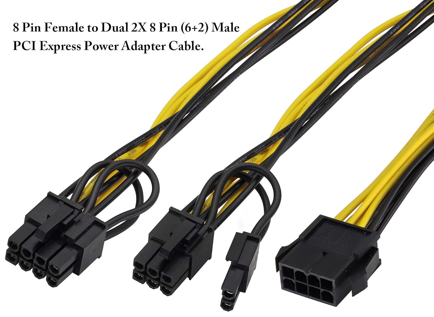 zdyCGTime 8pin to Dual 8Pin (6+2) Pin Power Supply line Graphics Video Card Extender Cable - Image 4