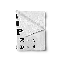Ambesonne Eye Chart Throw Blanket, Illustration of