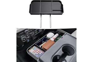 Sinvanho Center Console Organizer for 2011-2024 2025 Ford F150 F250 F350 F450 F550 F650 Accessories, Front Center Seat Headrest Storage Tray for Pickup Truck Middle Armrest Box, Jump Seat Only