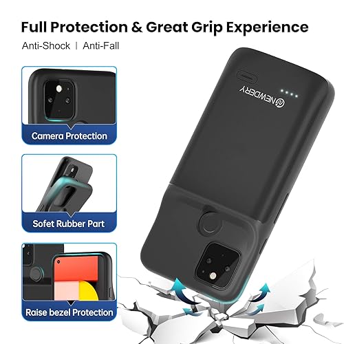 4a 5g Battery Case For Pixel NEWDERY Battery Case For Google Pixel