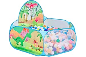 1PC Kids Gift Play Tent Ball Pit, TTLOJ Dinosaur Style Playtent Boys Girls Gift, Children Playhouse, Indoor Outdoor Toddler Toys, Baby Playpen Birthday for Kids (Balls Not Included)