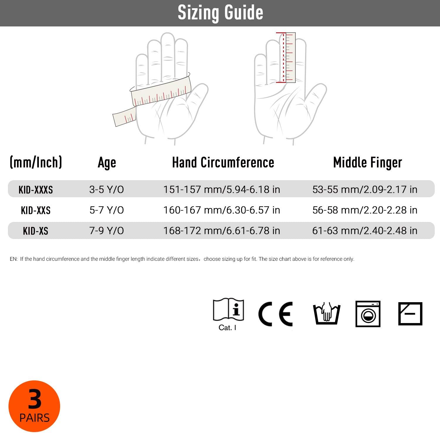 Vgo 3-Pairs Age 5-7 Kids Latex Gardening Gloves Work Gloves (XXS, KID-RB6013): Home Improvement