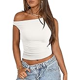 ATHMILE Womens Off The Shoulder Tops Summer Sleeveless Shirts Going Out Crop Tank Top Y2K T Corset Tube Fashion Outfits 2026