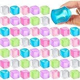 Poen 50 Pcs Stress Balls Fidget Toys Cube Toys Fidget Stress Relief Sensory Cube Balls 0.98 x 0.98 Inches for Adults Party Favors Gifts, Random Colors