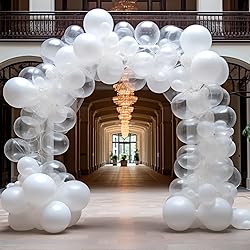 RUBFAC 129pcs Clear Balloons Different Sizes 18 12
