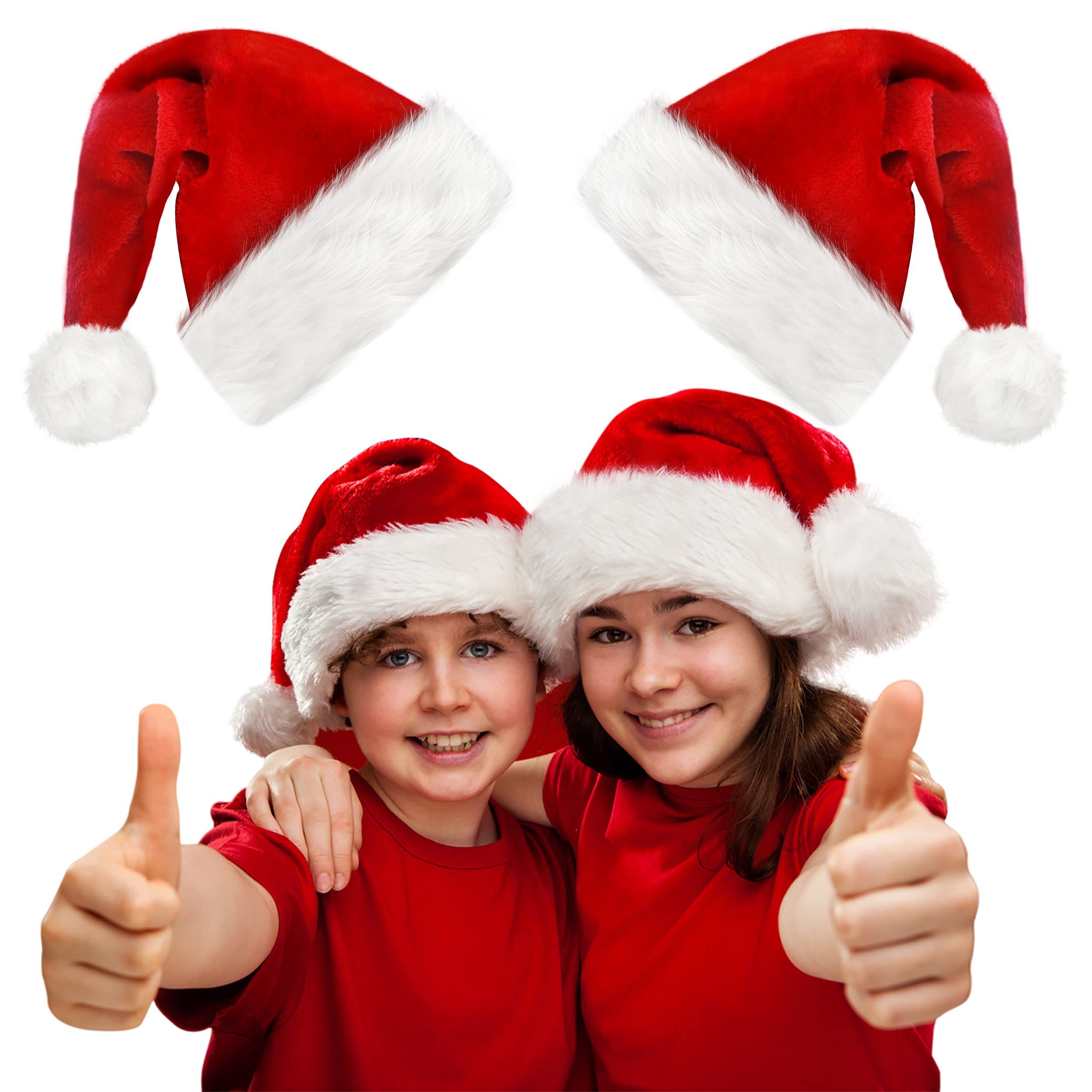 obqo Kids Christmas Santa Hat Plus (2Pcs)