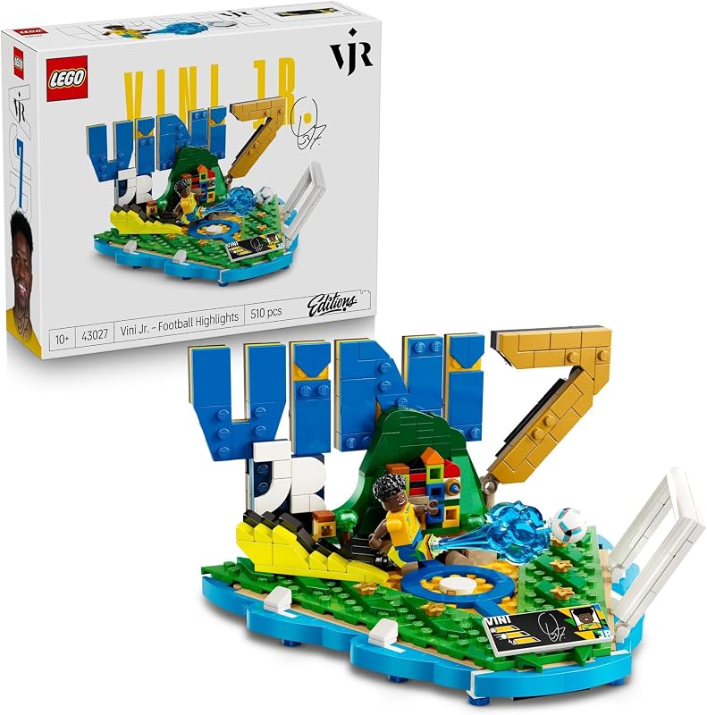 Editions Vinicius Jr. – Best of - Jeu Football - Maquette 3D avec Minifigurine Collector - Décoration de Chambre d'enfant - Cadeau dès 10 Ans pour Garçon, Fille ou Adulte Fan de Sport 43027