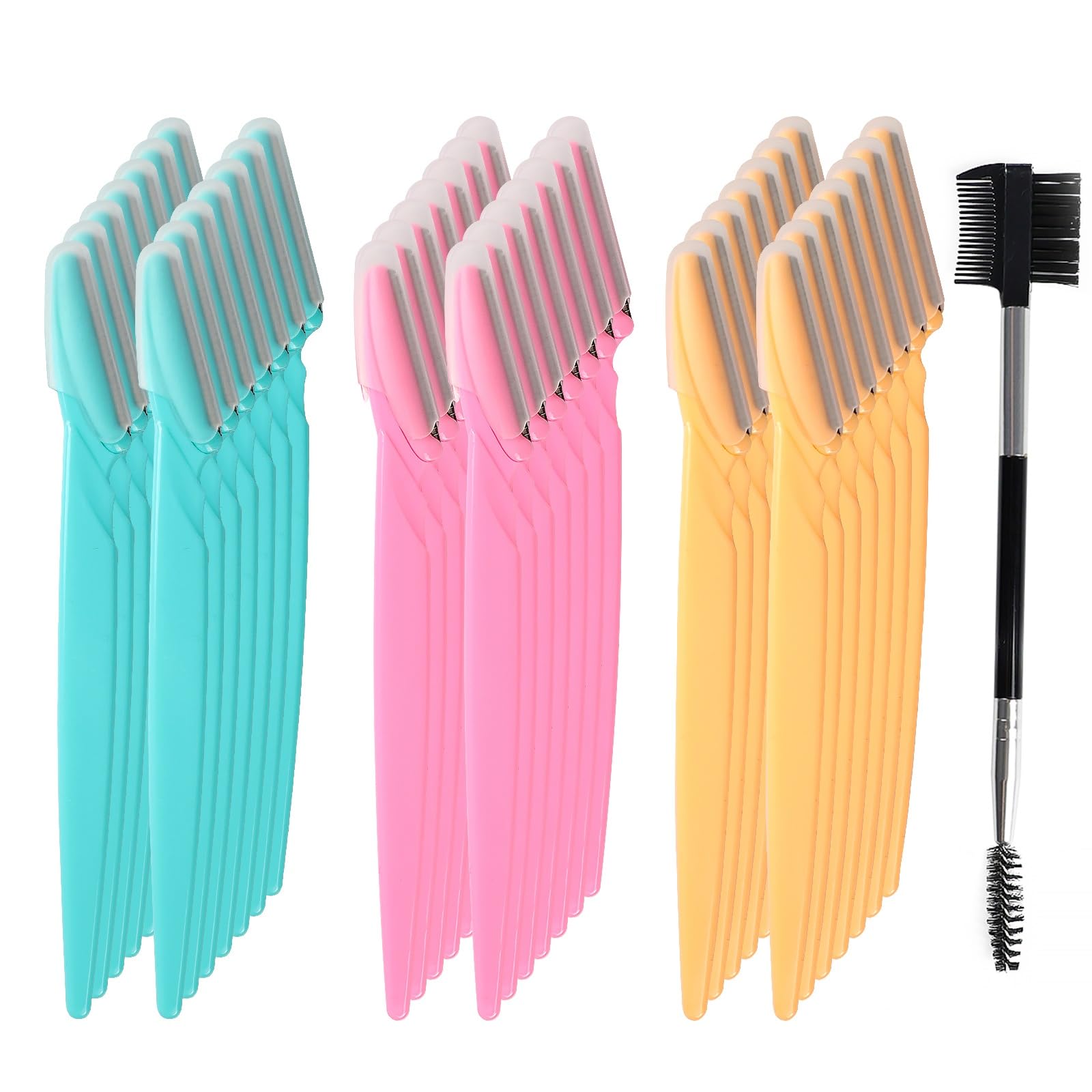 42pcs Eyebrow Razors Women,Dermaplaning Blades for Face,Hair Remover Shaver, Exfoliating Dermaplaning Tool Blades Shaver Trimmer Shaper for Women and Men