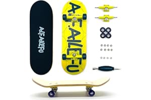 ALFAILEFU Pro Fingerboard 32mm Wooden Board Professional Finger Skateboard Trucks CNC Wheels with Bearings (AILEFU)