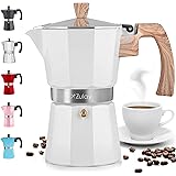 Zulay Classic Stovetop Espresso Maker for Great Flavored Strong Espresso, Classic Italian Style 5.5 Espresso Cup Moka Pot, Ma