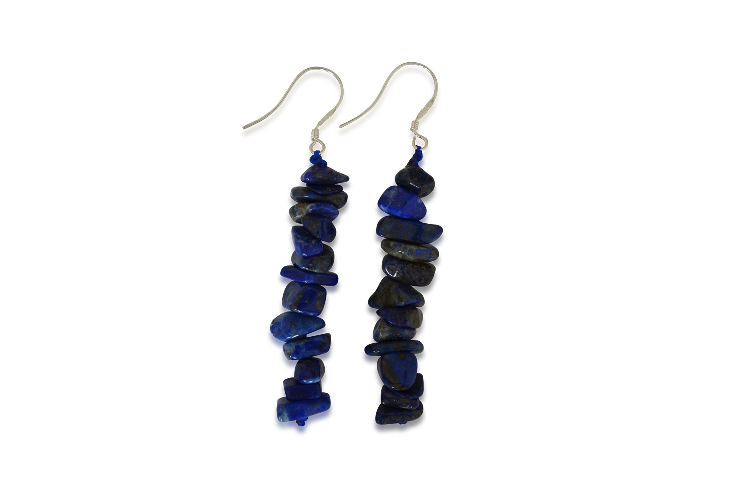 Lapis Lazuli Teardrop Earrings Natural Lapis Lazuli 5 - 8 mm 925 Silver