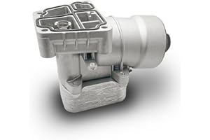 TINJO 03L115389H Aluminum Engine Oil Cooler Fit For 2012-2014 VW Amarok Passat 2.0L TDI DIESEL, for 2012-2014 Audi A3 Q3 2.0L TDI DIESEL Oil Filter Housing Adapter Assembly Replace# 03L115389B, 03L115389C