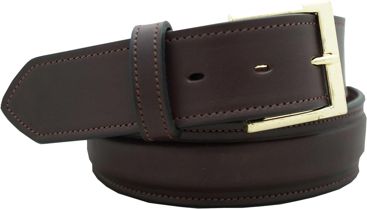 Men's Dress Belt 1 1/2" English Bridle Leather Raised