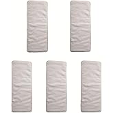 ReUseLife 5 Pieces Microfiber Inserts for Cloth Incontinence Underwears and Adult Cloth Diapers,4 Layers,7.8 X 19.2 Inches
